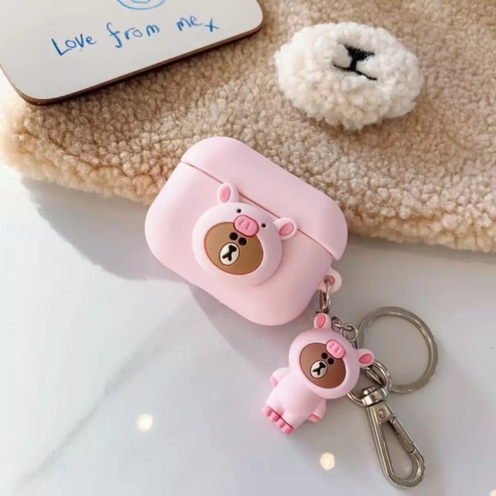 Cartoon Pig Case 🐷 For AirPods Pro Case